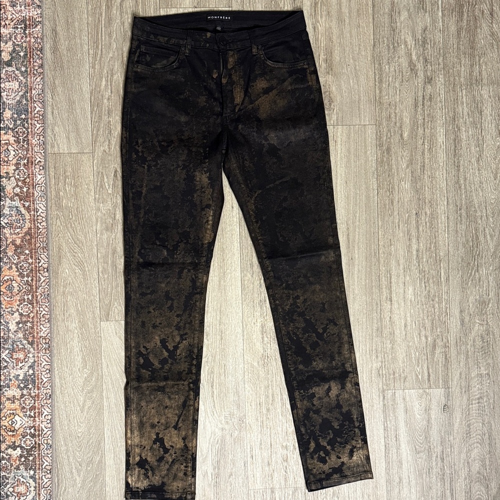 Monfrère Black and Gold Jeans